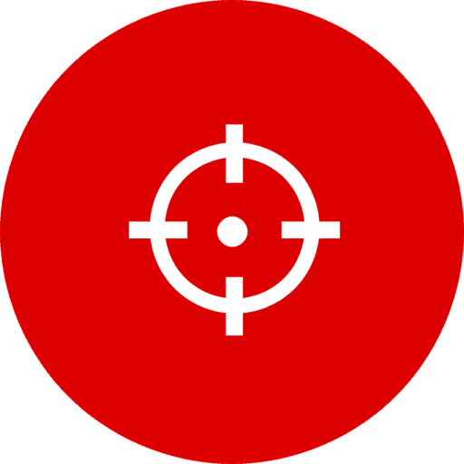 reticle image on red red background reticle image