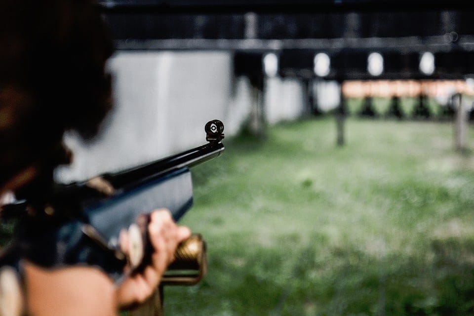 man firing